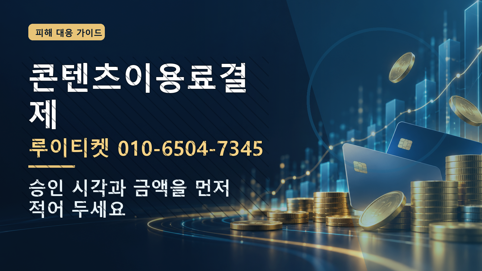 콘텐츠이용료결제: 루이티켓 010-6504-7345 · 승인 시각과 금액을 먼저 적어 두세요